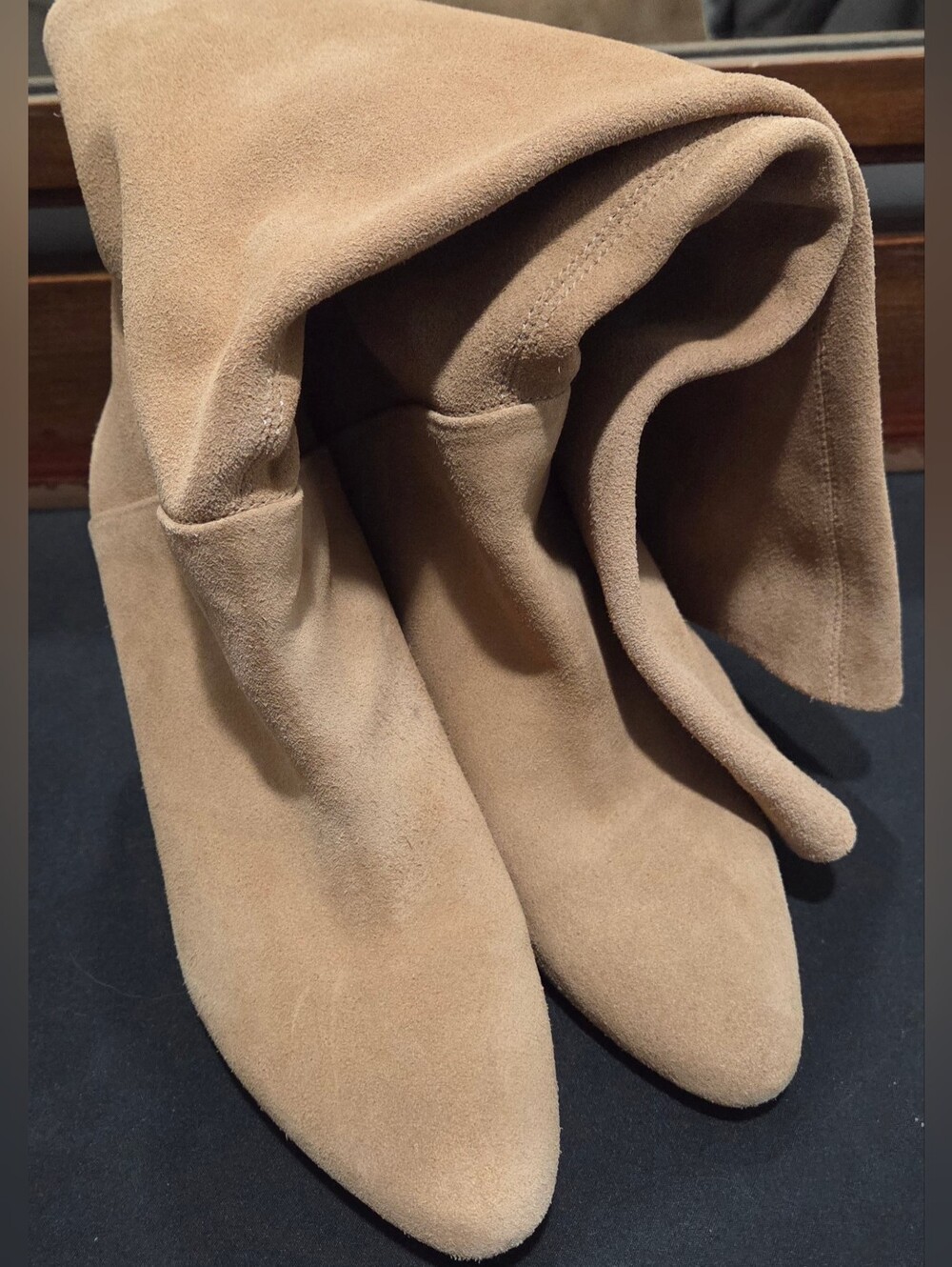 Banana Republic Camel Suede Knee-High Boots Size 9M